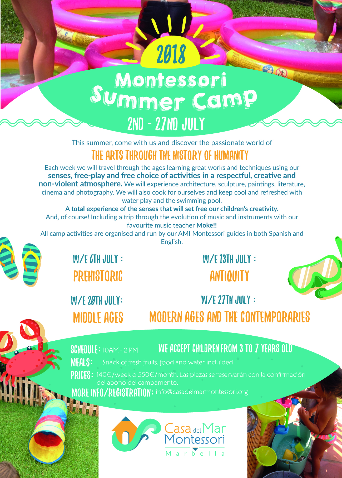 Montessori Summer Camp 2018 Casa del Mar Montessori Marbella